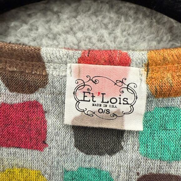 Et'Lois Wrap Cardigan One Size Womens Top Multicolor Rainbow Soft Knit USA Made - Picture 4 of 10